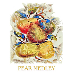 &quot;Pear Medley&quot; Contemporary Fruit Print - Free Shipping