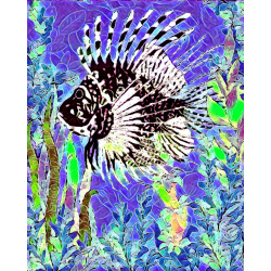 &quot;Lionfish&quot; Contemporary Abstract Art Print - Two Sizes - Free Shipping