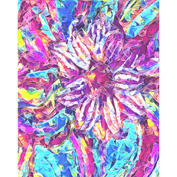 &quot;Colorful Flower&quot; Contemporary Abstract Art Print - Two Sizes - Free Shipping