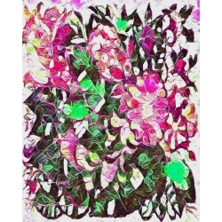 &quot;Pink Garden&quot; Contemporary Abstract Art Print - Two Sizes - Free Shipping