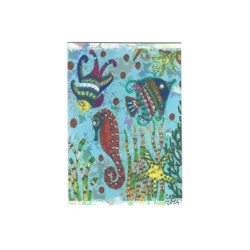 &quot;3 Fish&quot; Contemporary Abstract Art Print - Two Sizes - Free Shipping